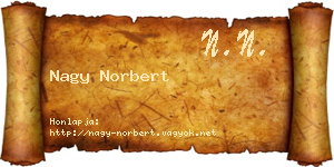 Nagy Norbert névjegykártya